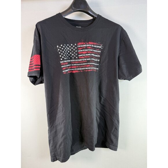 Grunt Style Mens XXL Military THE OATH American Flag Veteran Tshirt Black - Picture 1 of 12